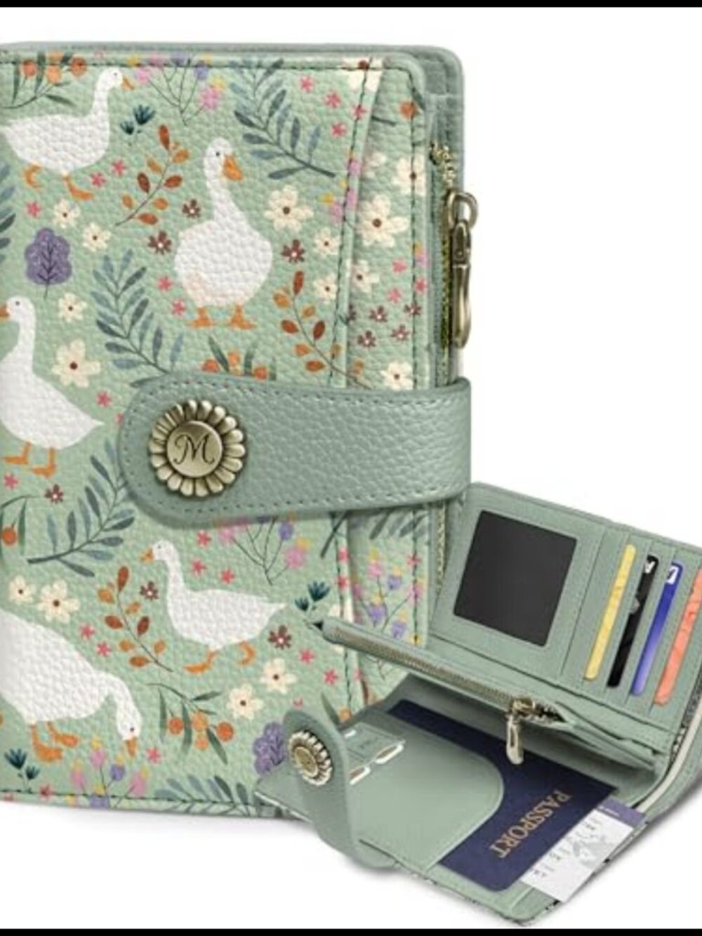 PU Leather Bifold Wallet RFID Passport Holder Card Case Travel